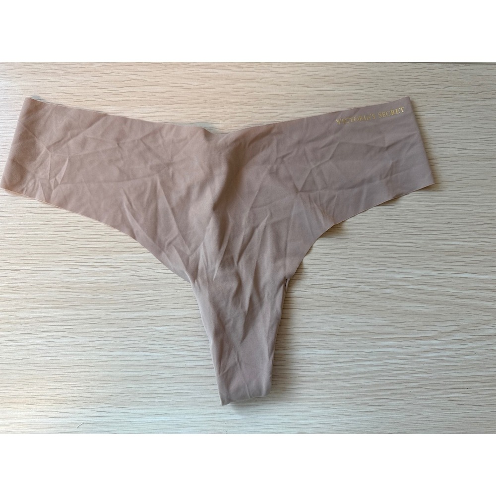 NWT Victorias Secret Thong Panty Seamless String Nude Beige XL/XG Extra Large